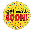 18&quot;PKG GET WELL SOON BRIGHT DOTS YELLOW