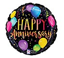 18&quot;PKG HAPPY ANNIVERSARY PARTY BALLOONS Image