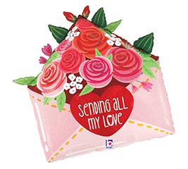 25&quot; PKG SENDING LOVE ROSES ENVELOPE