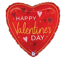 9&quot; INFLATED HVD ELEGANT HEARTS VALENTINE