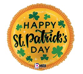 18&quot; ST. PAT&#39;S GOLD COIN ROUND MAX FLOAT