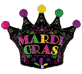 30" PKG MARDI GRAS FILIGREE CROWN SHAPE
