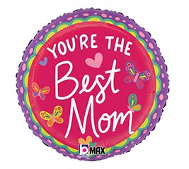 18" BEST MOM BUTTERFLY HMD ROUND