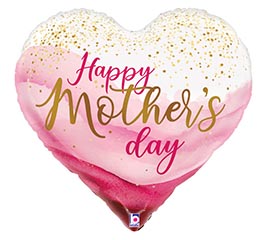 23&quot; PKG HMD PRETTY PINK HEART MOTHER&#39;S