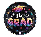 Related Product Image for 18&quot; GRAD DISCO STARS GLITTER HOLOGRAPHIC 