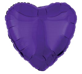 17&quot; METALLIC PURPLE HEART SHAPE