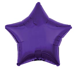 19&quot; METALLIC PURPLE STAR SHAPE