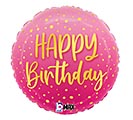 Related Product Image for 18&quot; PKG HBD PINK HAPPY BIRTHDAY ROUND 