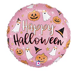 18&quot; HALLOWEEN DISCO PARTY ROUND GLITTER