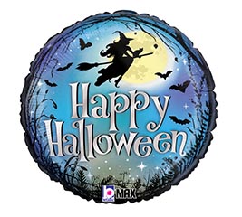 18&quot; SPOOKY HALLOWEEN NIGHT ROUND