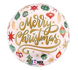 18&quot; CHRISTMAS VINTAGE ORNAMENTS SATIN