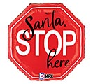 Related Product Image for 18&quot; XMA SANTA STOP HERE SIGN SHAPE 