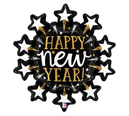 30&quot; HNY NEW YEAR STARBURST SHAPE