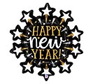 Related Product Image for 30&quot; HNY NEW YEAR STARBURST SHAPE 