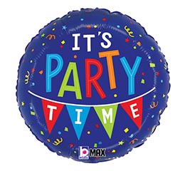 9&quot; INFLATED PARTY TIME CONFETTI BANNER