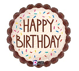 18&quot; PKG BIRTHDAY CHOCOLATE SPRINKLES