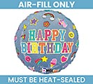 Related Product Image for 9&quot; HBD DENIM PATCHES BIRTHDAY ROUND 