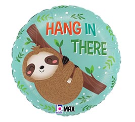 18&quot; PKG HANG IN THERE CUTE SLOTH ROUND