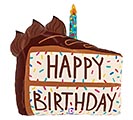 Related Product Image for 28&quot; PKG HBD CHOCOLATE CAKE SLICE BDAY 