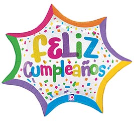 27&quot; PKG EXPLOSION DE CONFETI DE CUMPLEAN