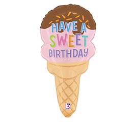 14&quot; INFLATED SWEET BIRTHDAY ICE CREAM
