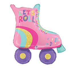 33&quot; PKG PINK ROLLER SKATE SHAPE