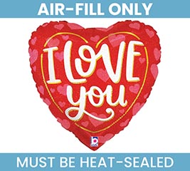 4" LOVE YOU CLASSIC HEARTS HEART