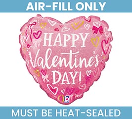 4" HVD VALENTINE PINK BOWS AND HEARTS