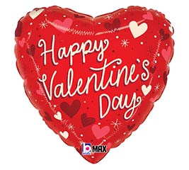 18&quot; HVD STRIPED HEARTS VALENTINE HEART
