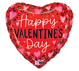 18" HVD CHEETAH HEARTS VALENTINE HEART