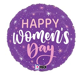 18&quot; WOM HAPPY WOMEN&#39;S DAY ROUND