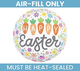 9&quot; FLAT EAS HAPPY EASTER CARROTS ROUND