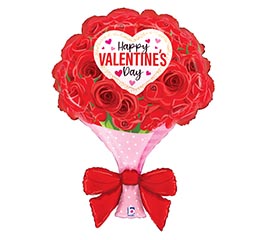 32&quot; PKG VALENTINE WRAPPED ROSES SHAPE