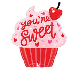 30&quot; PKG LUV YOU&#39;RE SWEET CUPCAKE SHAPE