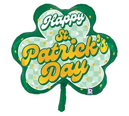 30&quot; PKG STP CHECKERED SHAMROCK ST. PATS