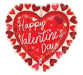 27&quot; PKG VALENTINE FRILLED HEART SHAPE