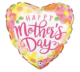 9" INFLATED WATERCOLOR BOUQUET MOTHER'S