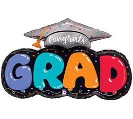 32" CONGRATS GRAD BALLOON LETTERS SHAPE