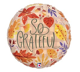 18" THG SO GRATEFUL FALL LEAVES ROUND