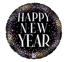 18" HNY SPARKLE NEW YEAR GLITTER HOLO