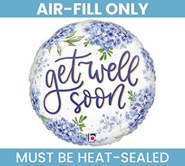 9" FLAT GET WELL SOON HYDRANGEA ROUND