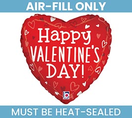4" FLAT HVD VALENTINE TOSSED HEARTS