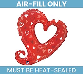 14" FLAT VAL CHAIN OF HEARTS MINI SHAPE
