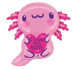 28" PKG ILY I LOVE YOU AXOLOTL SHAPE