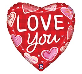 ILY 18" ILY LOVE YOU SUGAR COOKIES HEART
