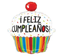 24" PKG SPA CUPCAKE DE CUMPLEANOS SHAPE