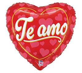 18" PKG SPA TE AMO CORAZONES CLASICOS