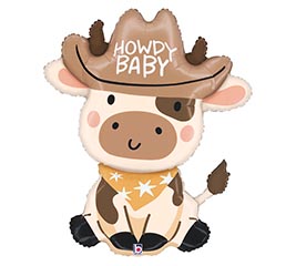 33" PKG HOWDY BABY COW SHAPE