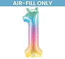 16&quot; FLAT NUMBER ONE JELLI OMBRE BALLOON
