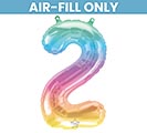 16&quot; FLAT NUMBER TWO JELLI OMBRE BALLOON